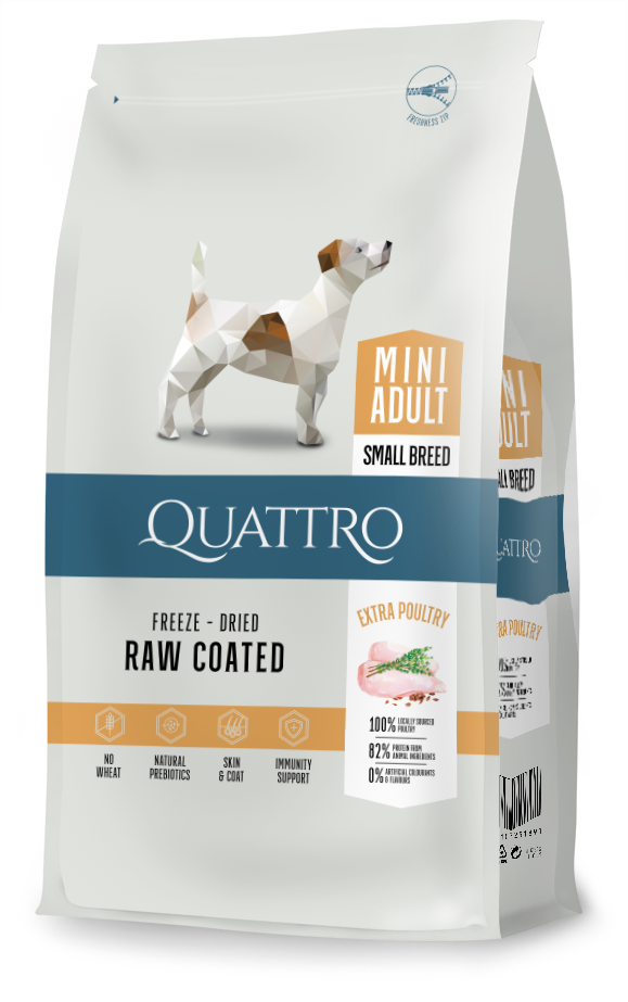 Quattro All Breed with Poultry, Mini Adult 7kg