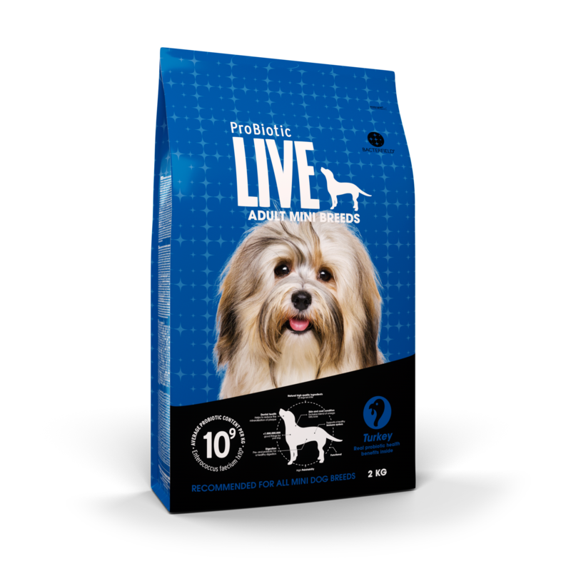Probiotic Live Adult Mini Breeds med Kalkun - 2 kg
