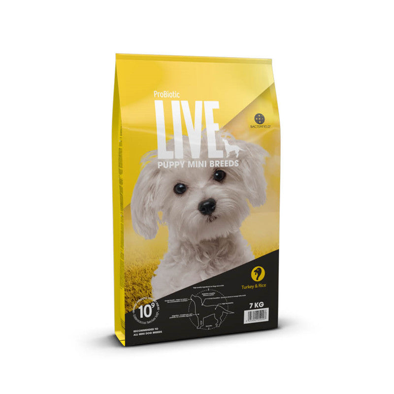Probiotic Live Puppy Mini Breeds med Kalkun - 2 kg