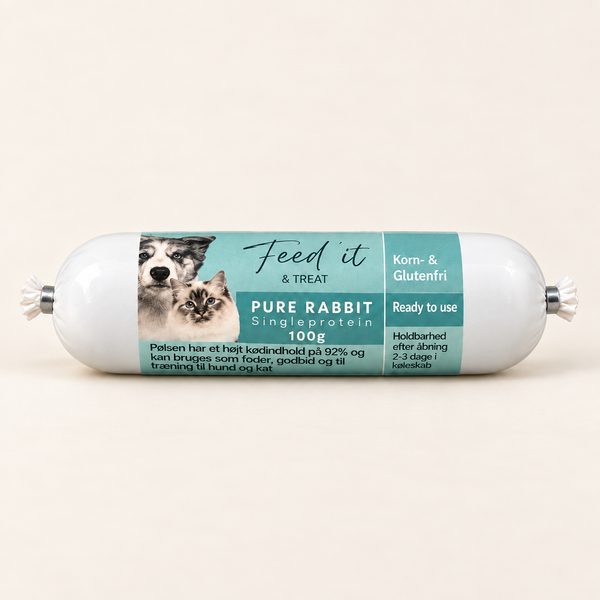 Feed’it & Treat Pure – foderpølse til hund og kat, 100 g
