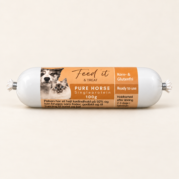 Feed’it & Treat Pure – foderpølse til hund og kat, 100 g