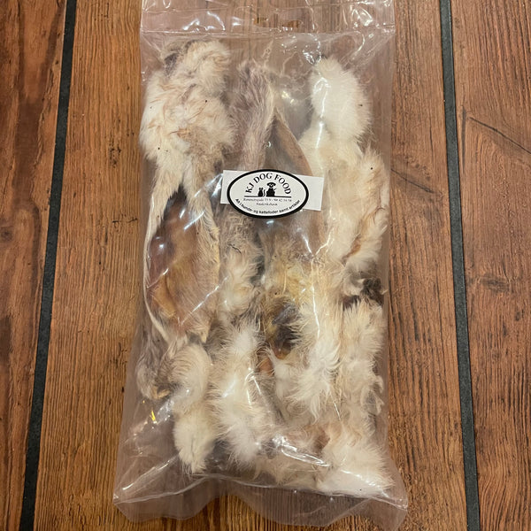Kaninører med pels - almindelig pose - 100 gram