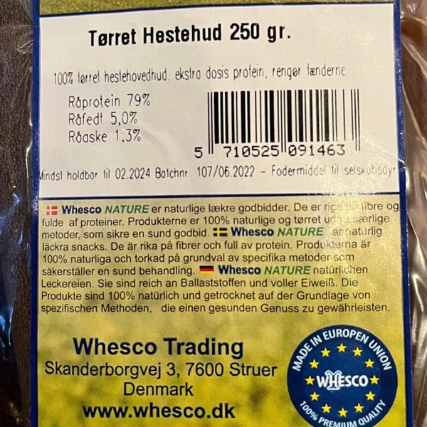 Tørret Hestehud - 250 gram